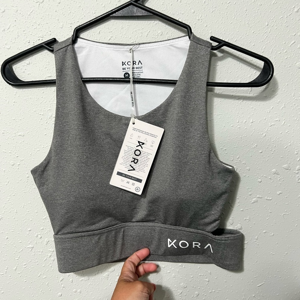 Gray Sports Bra